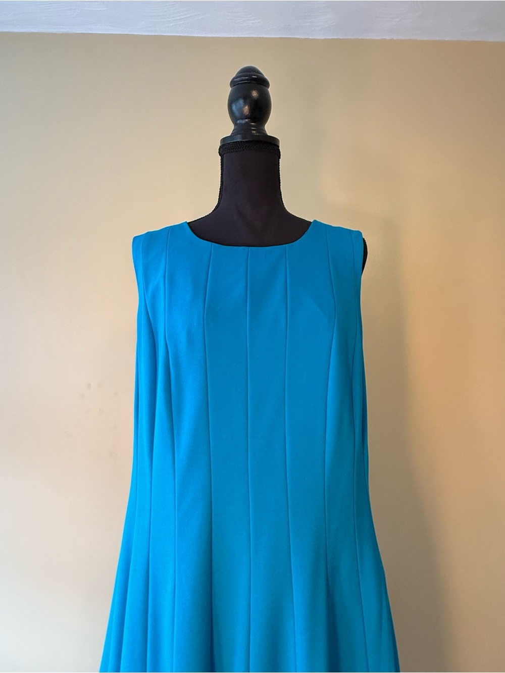 Calvin Klein Turquoise Blue Fit & Flare Dress Sleeveless Size 16W - Picture 2 of 9